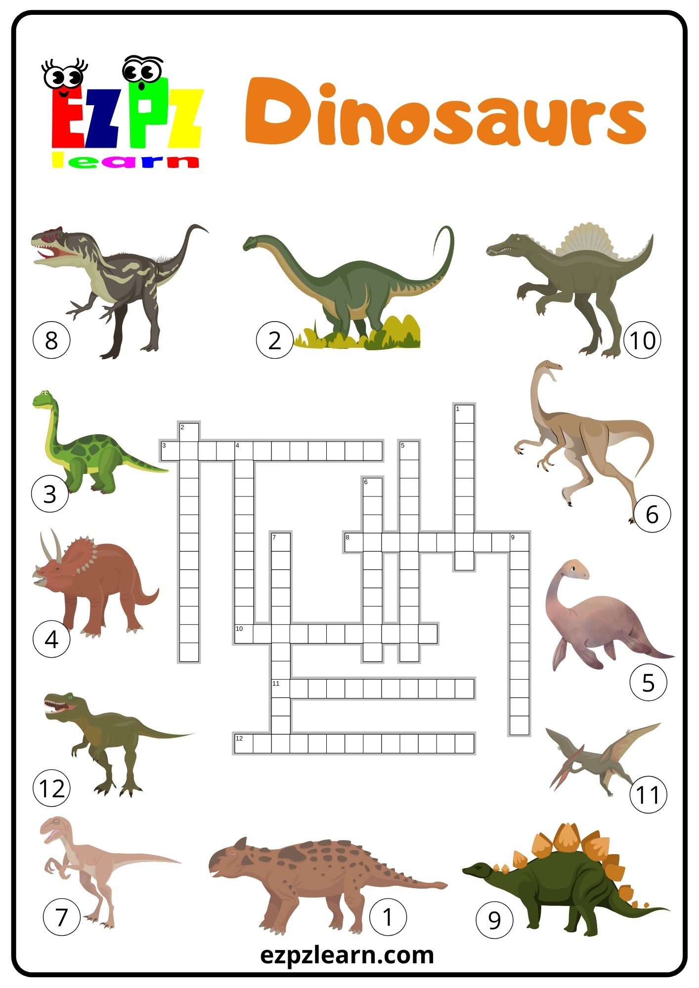  dinosaurs ezpzlearncom